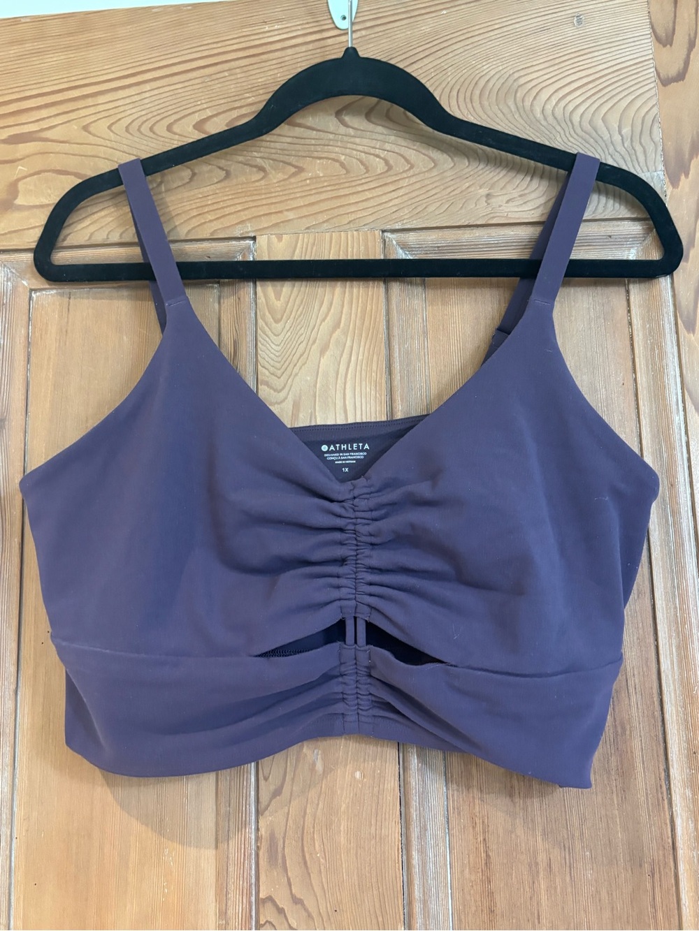 Athleta Purple Ruched-Front Women's Tank Top Size 1X